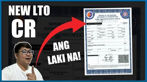 lto or cr sample|This is what LTO's new certificate of registration looks like.